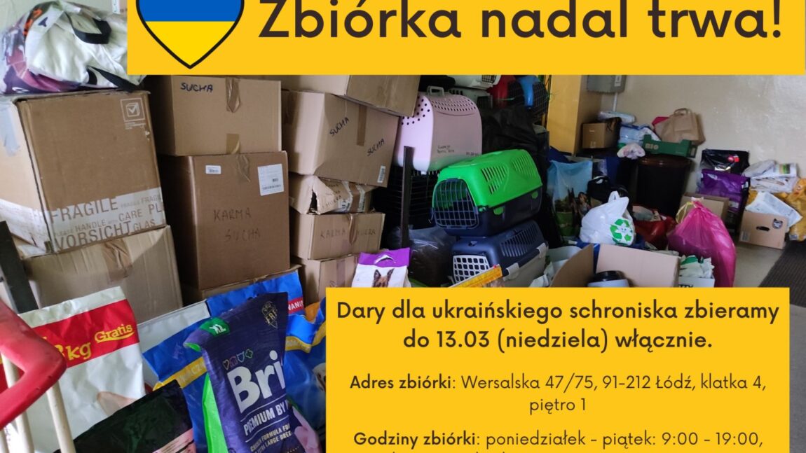 Zbiórka dla zwierząt z Ukrainy