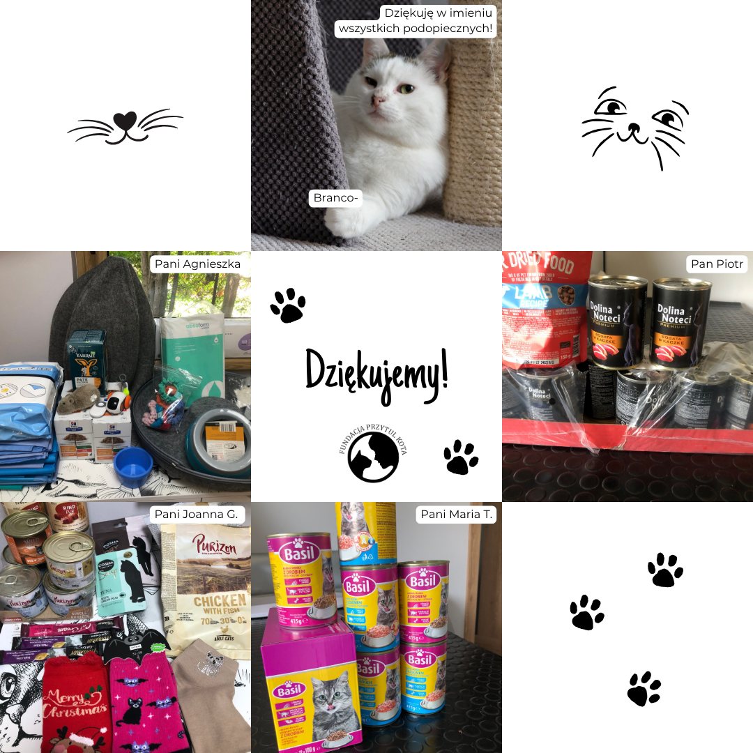 Podziękowania za dary