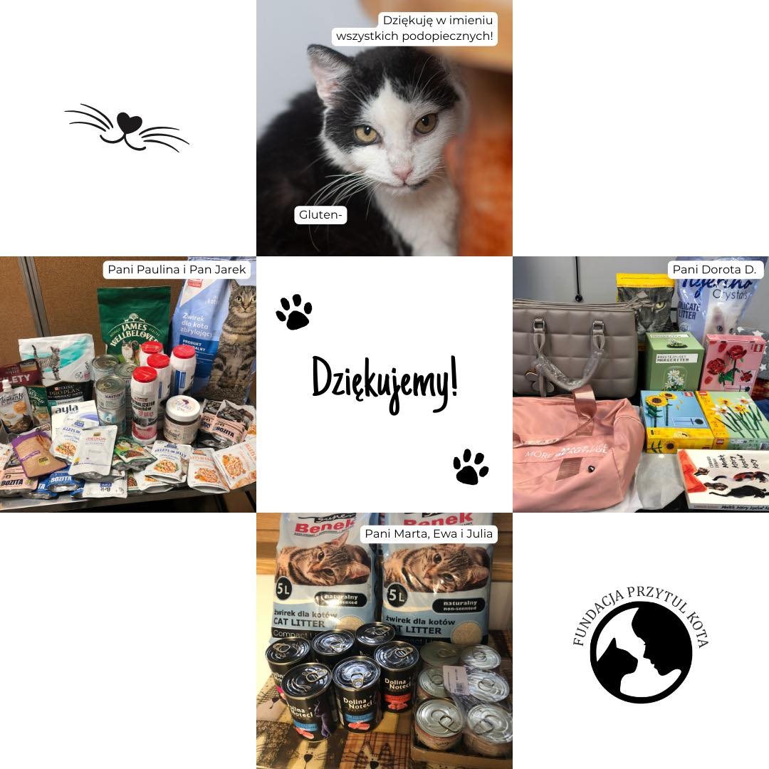 Podziękowania za dary