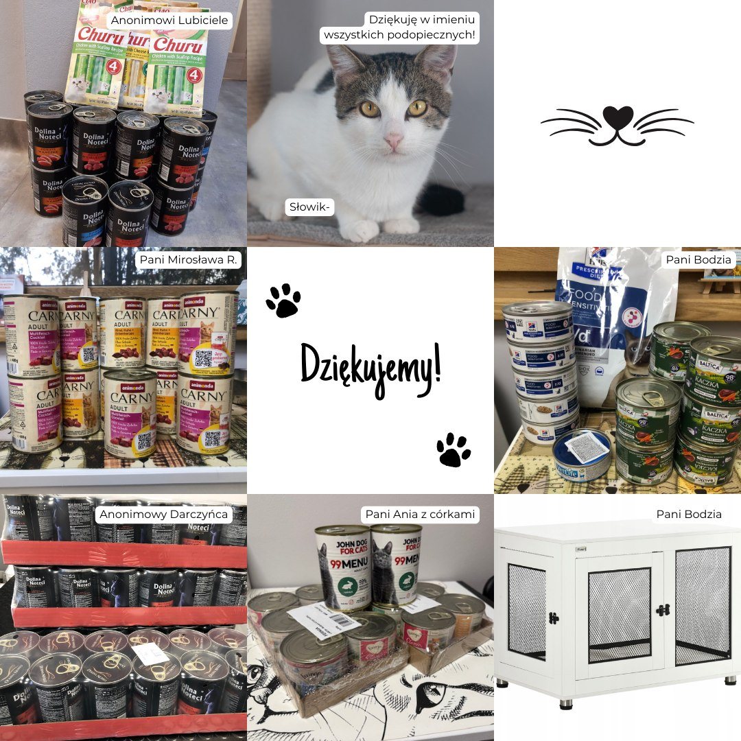 Podziękowania za dary