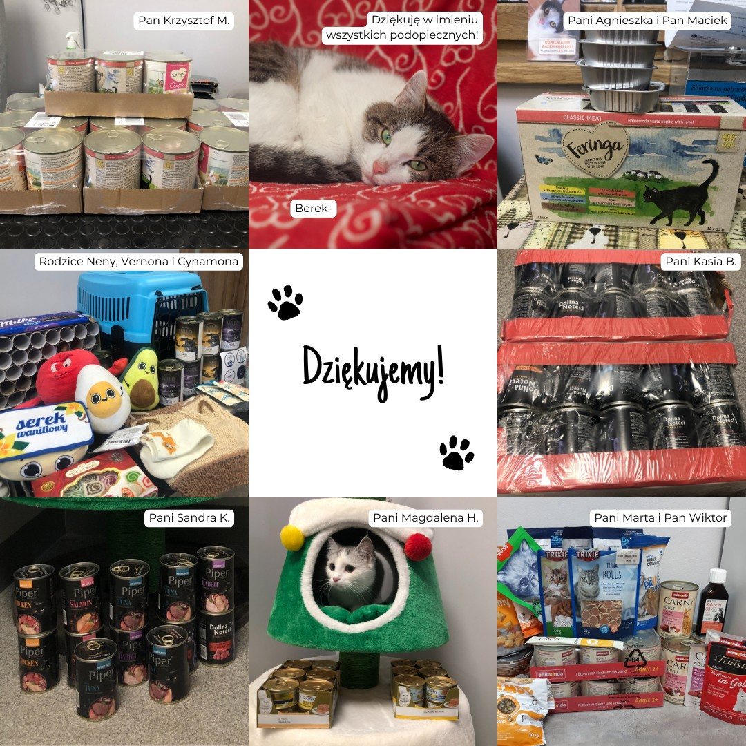 Podziękowania za dary